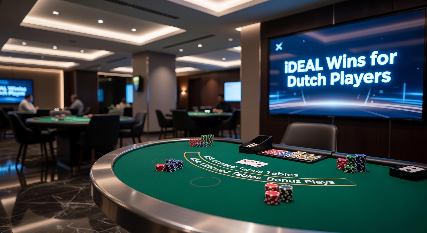 Een levensechte blackjacktafel met KSA-logo en Nederlandse spelers die kaarten tellen onder gecontroleerde omstandigheden
