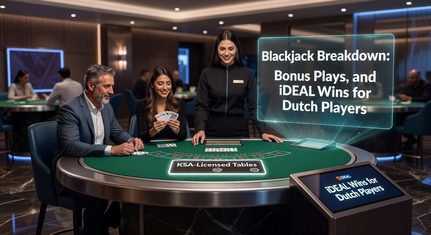 Schermafbeelding van een blackjackbonus met verdubbelde inzetten, iDEAL-logo en KSA-keurmerk op een Nederlands casino-platform