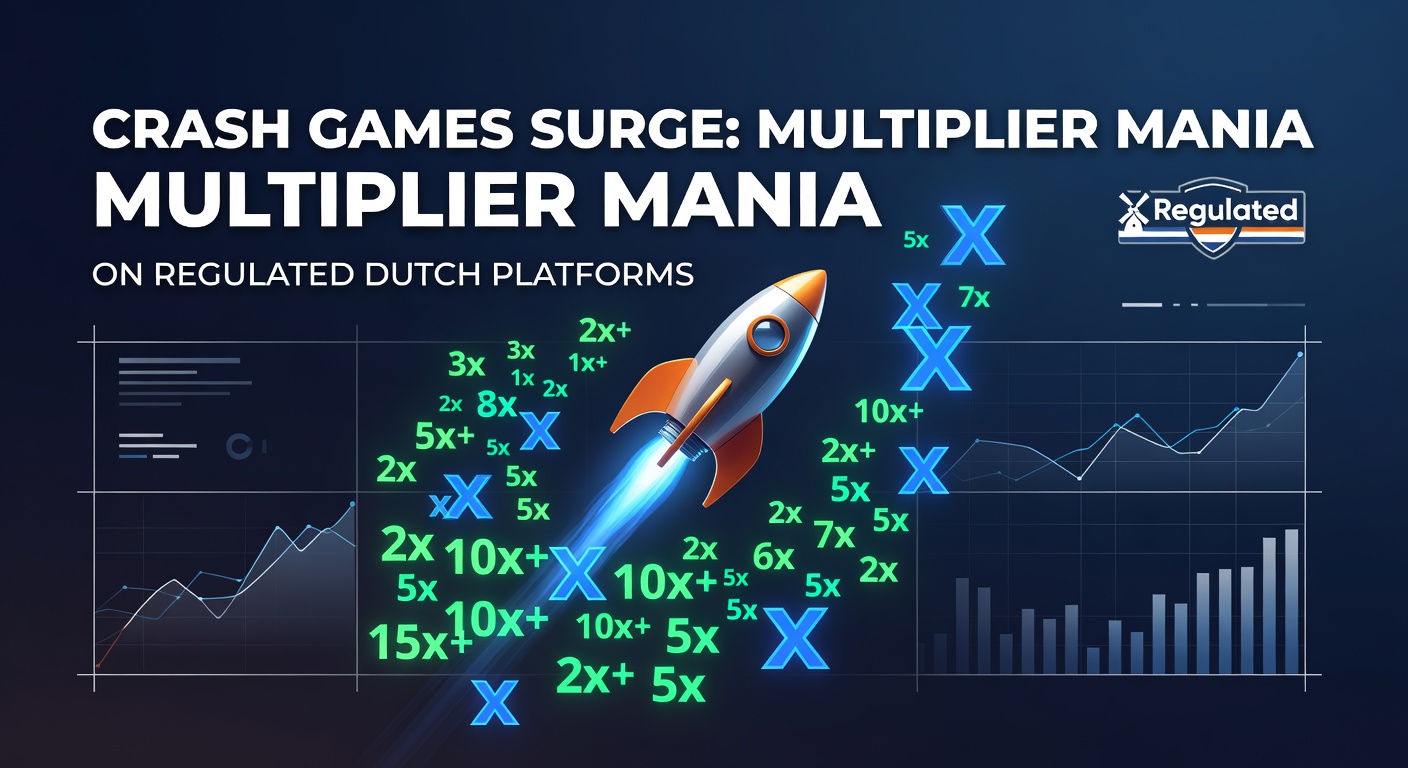 Grafiek met stijgende multiplier in een crash game op een Nederlands KSA-platform, met cash-out knop zichtbaar