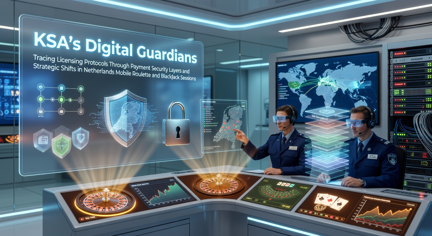 KSA digitale wachters die licentieprotocollen en betalingsbeveiliging monitoren bij mobiele roulette en blackjack