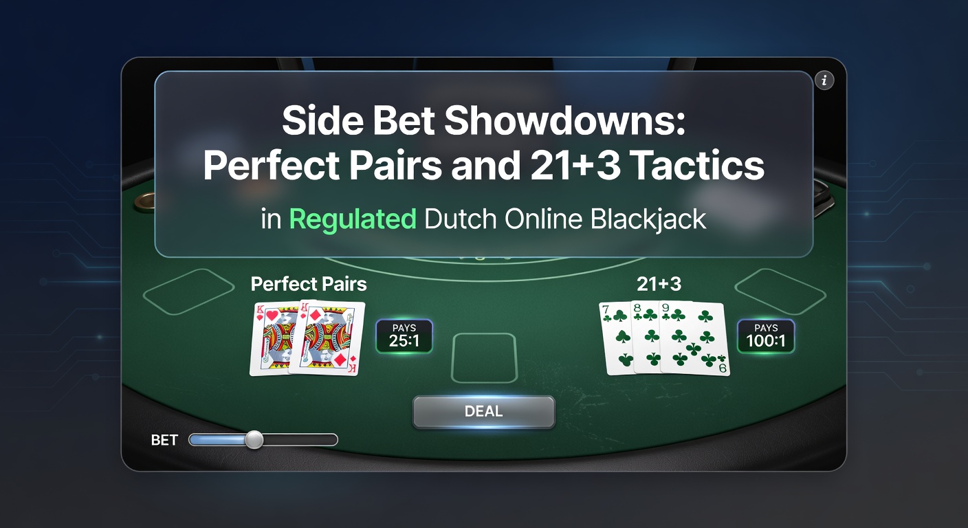 Een dynamische weergave van Perfect Pairs side bet actie op een KSA-gelicenseerd online blackjack-tafel, met kaarten die een perfect paar vormen en uitbetalingspotentieel